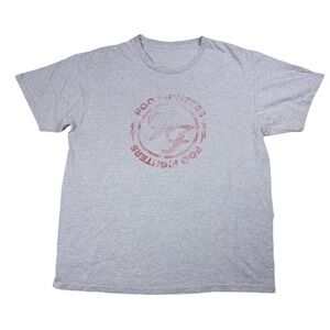 Foo Fighters Graphic T-Shirt Mens XL Gray Good Grunge Rock Band Tee Short Sleeve